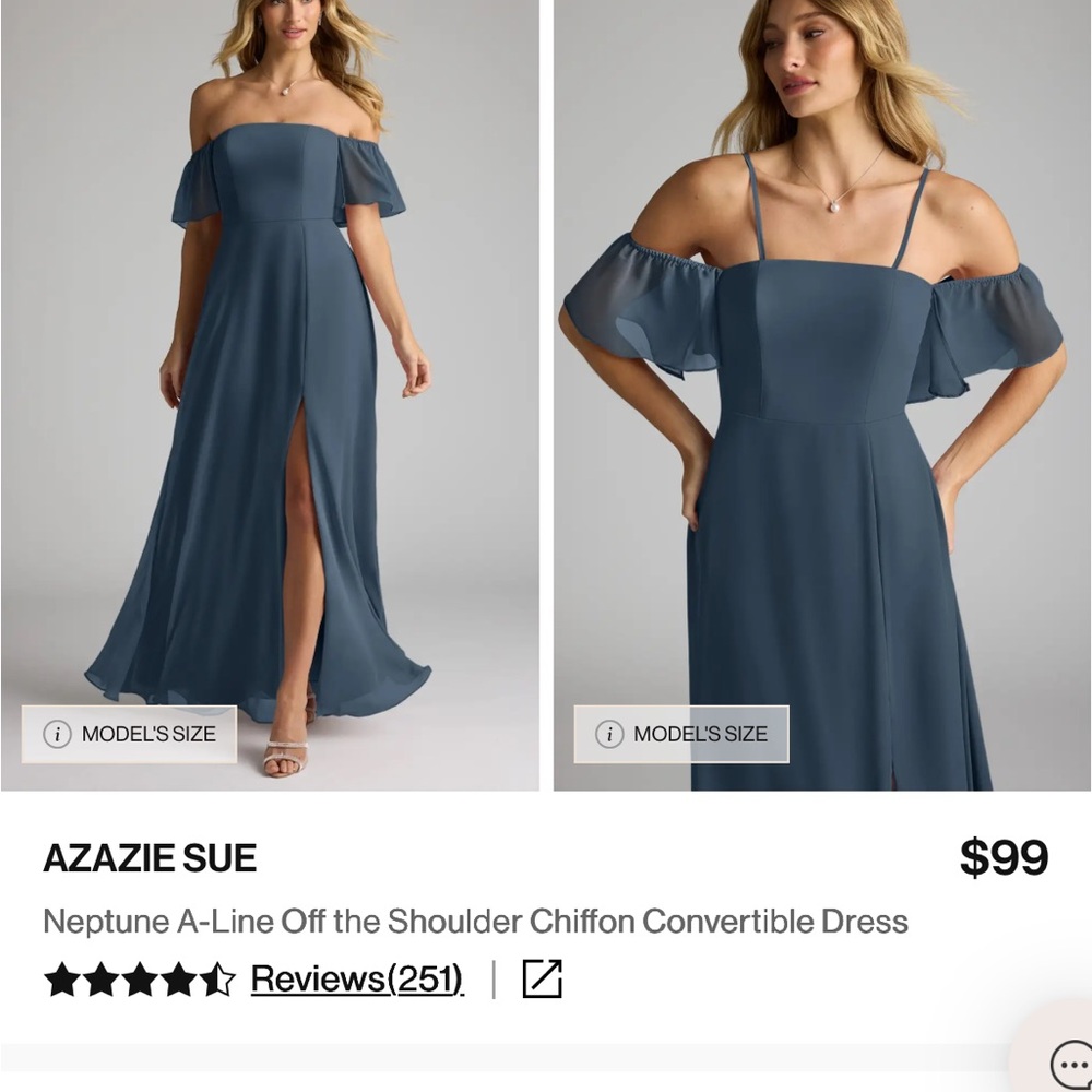 Azazie Bridesmaid Dress NWT
